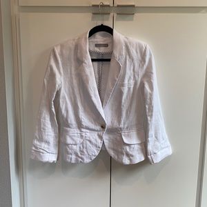 Olivia Moon White linen blazer Size 2-4